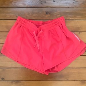 Lululemon hot red 3” shorts